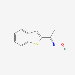 molecular formula C10H9NOS B1283006 (Z)-1-(Benzo[b]thiophen-2-yl)acetaldehyde oxime CAS No. 147396-07-4