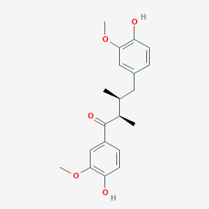 molecular formula C20H24O5 B128301 (2r,3s)-1,4-双(4-羟基-3-甲氧基苯基)-2,3-二甲基丁烷-1-酮 CAS No. 154677-96-0