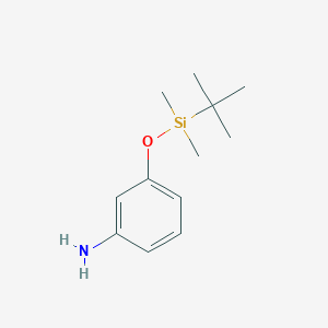 molecular formula C12H21NOSi B1283011 3-((tert-Butyldimethylsilyl)oxy)aniline CAS No. 121942-75-4