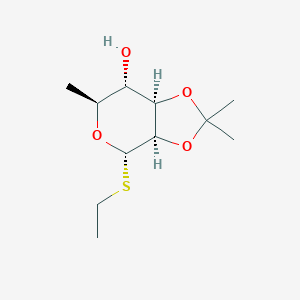 molecular formula C11H20O4S B128302 Ethyl 2,3-O-isopropylidene-1-thio-a-L-rhamnopyranoside CAS No. 145124-97-6