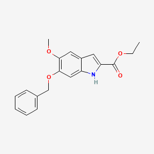 molecular formula C19H19NO4 B1283028 6-Benzyloxy-5-methoxy-1h-indole-2-carboxylic acid ethyl ester 