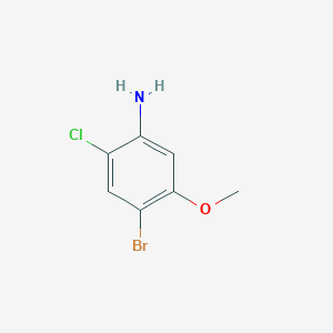 molecular formula C7H7BrClNO B1283036 4-溴-2-氯-5-甲氧基苯胺 CAS No. 98446-54-9