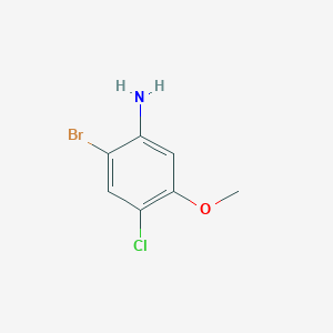 molecular formula C7H7BrClNO B1283037 2-溴-4-氯-5-甲氧基苯胺 CAS No. 98446-57-2