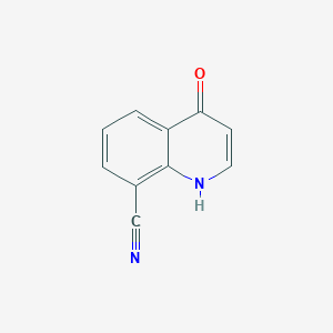 molecular formula C10H6N2O B1283047 4-Hydroxy-8-cyanoquinoline CAS No. 848128-91-6