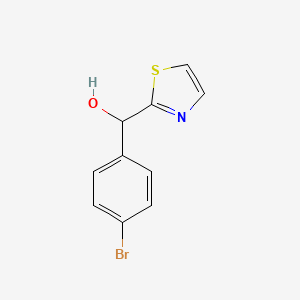 molecular formula C10H8BrNOS B1283052 (4-Bromophenyl)(thiazol-2-yl)methanol CAS No. 356552-30-2