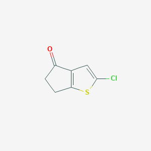 molecular formula C7H5ClOS B1283066 2-Chloro-5,6-dihydro-4H-cyclopenta[b]thiophen-4-one CAS No. 69300-48-7