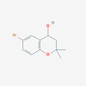 molecular formula C11H13BrO2 B1283068 6-溴-2,2-二甲基-3,4-二氢-2H-1-苯并吡喃-4-醇 CAS No. 131815-91-3