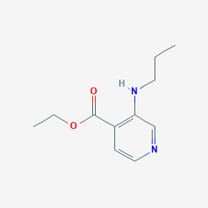 molecular formula C11H16N2O2 B128307 4-Pyridinecarboxylic acid, 3-(propylamino)-, ethyl ester CAS No. 151323-47-6