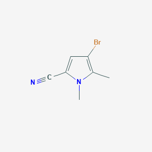 molecular formula C7H7BrN2 B1283087 4-bromo-1,5-dimethyl-1H-pyrrole-2-carbonitrile CAS No. 142057-56-5