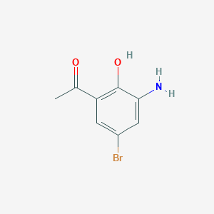 molecular formula C8H8BrNO2 B1283103 1-(3-Amino-5-bromo-2-hydroxyphenyl)ethanone CAS No. 70977-85-4