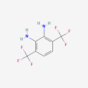 molecular formula C8H6F6N2 B1283133 3,6-Bis(trifluoromethyl)benzene-1,2-diamine CAS No. 106877-22-9