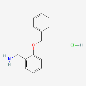 molecular formula C14H16ClNO B1283135 [2-(苄氧基)苯基]甲胺盐酸盐 CAS No. 76813-80-4