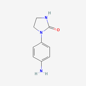 molecular formula C9H11N3O B1283138 1-(4-Aminophenyl)imidazolidin-2-one CAS No. 89518-99-0