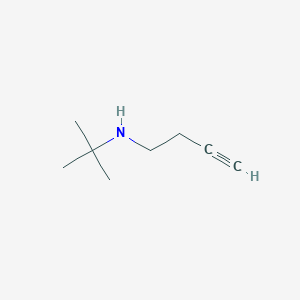 molecular formula C8H15N B1283141 (But-3-yn-1-yl)(tert-butyl)amine 