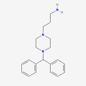 molecular formula C20H27N3 B1283150 3-(4-Benzhydryl-1-piperazinyl)-1-propanamine CAS No. 50971-75-0