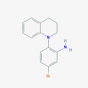 molecular formula C15H15BrN2 B1283160 5-Bromo-2-[3,4-dihydro-1(2H)-quinolinyl]aniline CAS No. 112631-33-1