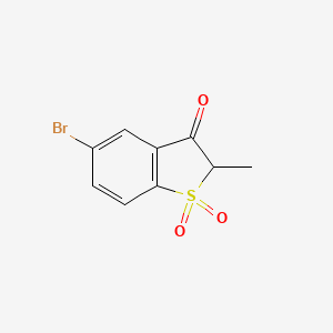 molecular formula C9H7BrO3S B12831781 5-Bromo-2-methylbenzo[b]thiophen-3(2H)-one 1,1-dioxide 