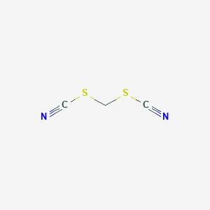 molecular formula C3H2N2S2<br>SCNCH2SCN<br>C3H2N2S2 B128318 Methylene dithiocyanate CAS No. 6317-18-6