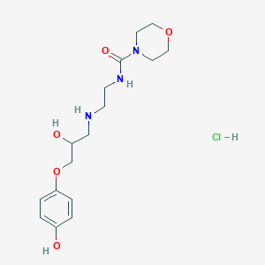 molecular formula C16H26ClN3O5 B12832005 Xamoterol hemifumarate 