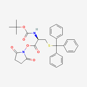 molecular formula C31H32N2O6S B1283238 Boc-cys(trt)-osu CAS No. 75179-29-2