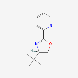 molecular formula C12H16N2O B1283260 (S)-4-tert-Butyl-2-(2-pyridyl)oxazoline CAS No. 117408-98-7