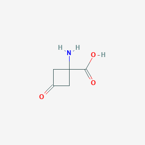molecular formula C5H7NO3 B12832623 1-Amino-3-oxocyclobutanecarboxylic acid 