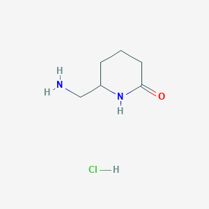 molecular formula C6H13ClN2O B1283264 6-(Aminomethyl)piperidin-2-one hydrochloride CAS No. 118894-94-3