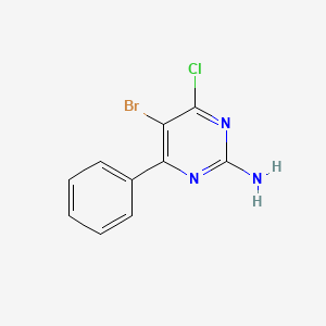 molecular formula C10H7BrClN3 B1283275 5-Bromo-4-chloro-6-phenylpyrimidin-2-amine CAS No. 106791-93-9