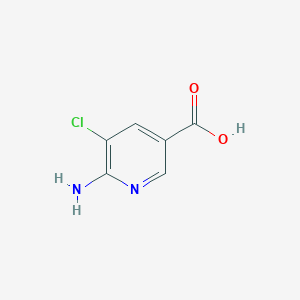 molecular formula C6H5ClN2O2 B1283278 6-氨基-5-氯烟酸 CAS No. 41668-11-5