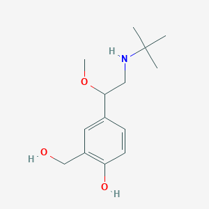 molecular formula C₁₄H₂₃NO₃ B128328 4-(2-(tert-Butylamino)-1-methoxyethyl)-2-(hydroxymethyl)phenol CAS No. 870076-72-5