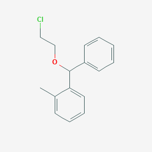 molecular formula C16H17ClO B12832807 1-((2-Chloroethoxy)(phenyl)methyl)-2-methylbenzene 