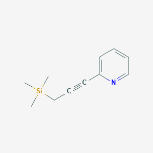molecular formula C11H15NSi B12832864 2-(3-(Trimethylsilyl)prop-1-yn-1-yl)pyridine 