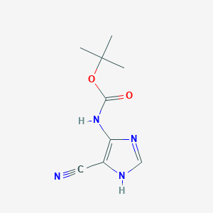 molecular formula C9H12N4O2 B12832866 Tert-butyl (4-cyano-1h-imidazol-5-yl)carbamate 