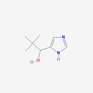 molecular formula C8H14N2O B12832995 1-(1H-imidazol-5-yl)-2,2-dimethylpropan-1-ol 