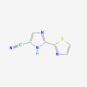 molecular formula C7H4N4S B12832998 2-(Thiazol-2-yl)-1H-imidazole-5-carbonitrile 