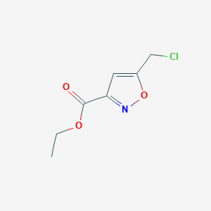 molecular formula C7H8ClNO3 B1283308 Ethyl 5-(chloromethyl)isoxazole-3-carboxylate CAS No. 3209-40-3