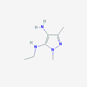 molecular formula C7H14N4 B12833166 N5-Ethyl-1,3-dimethyl-1H-pyrazole-4,5-diamine 