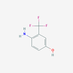molecular formula C7H6F3NO B1283321 4-Amino-3-(trifluoromethyl)phenol CAS No. 445-04-5