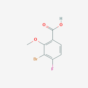 molecular formula C8H6BrFO3 B12833269 3-Bromo-4-fluoro-2-methoxybenzoic acid 