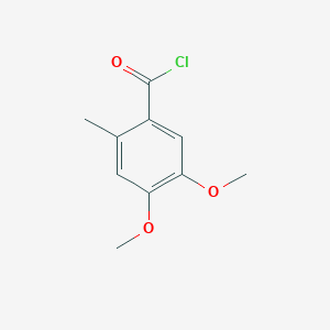 molecular formula C10H11ClO3 B12833441 4,5-Dimethoxy-2-methylbenzoyl chloride CAS No. 91940-89-5