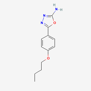 molecular formula C12H15N3O2 B1283351 5-(4-Butoxyphenyl)-1,3,4-oxadiazol-2-amine CAS No. 91643-58-2