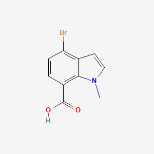 molecular formula C10H8BrNO2 B12833588 4-bromo-1-methyl-1H-Indole-7-carboxylic acid 
