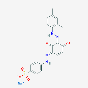 molecular formula C20H17N4NaO5S B128336 Sodium 4-((3-((2,4-dimethylphenyl)azo)-2,4-dihydroxyphenyl)azo)benzenesulphonate CAS No. 6371-84-2