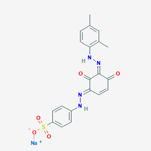 molecular formula C₂₀H₁₇N₄NaO₅S B128336 Sodium 4-((3-((2,4-dimethylphenyl)azo)-2,4-dihydroxyphenyl)azo)benzenesulphonate CAS No. 6371-84-2