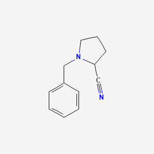 molecular formula C12H14N2 B1283367 1-Benzylpyrrolidine-2-carbonitrile CAS No. 72219-09-1