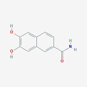 molecular formula C11H9NO3 B128337 6,7-Dihydroxynaphthalene-2-carboxamide CAS No. 146515-37-9