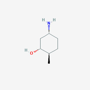 molecular formula C7H15NO B12833737 (1R,2R,5R)-5-amino-2-methylcyclohexan-1-ol 