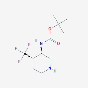 molecular formula C11H19F3N2O2 B12833769 tert-Butyl ((3S,4S)-4-(trifluoromethyl)piperidin-3-yl)carbamate 