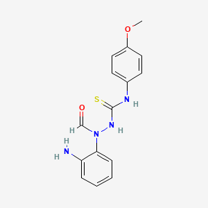 molecular formula C15H16N4O2S B12834076 (2-Aminophenyl)-N-((((4-methoxyphenyl)amino)thioxomethyl)amino)formamide 