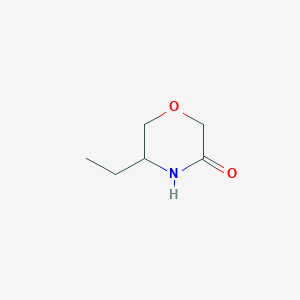 molecular formula C6H11NO2 B1283414 5-Ethylmorpholin-3-one CAS No. 77605-88-0